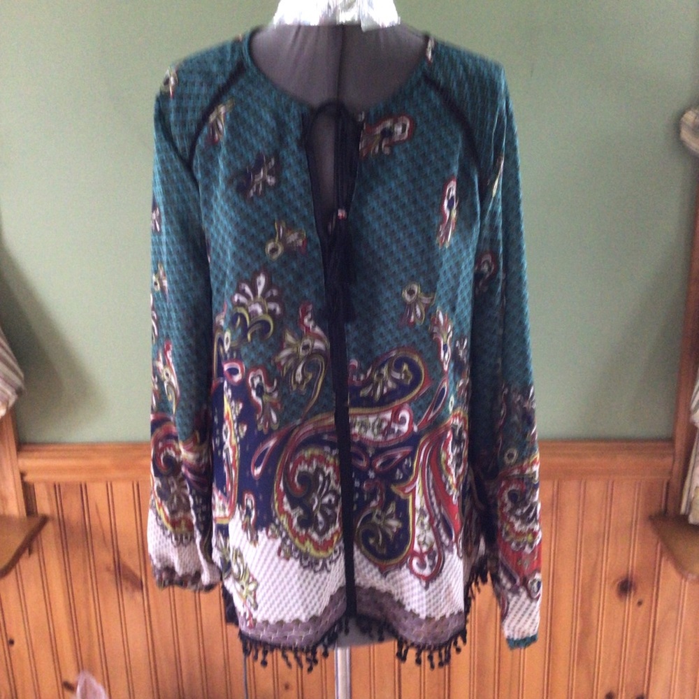 LUCKY AND COCO BOHO HIPPIE TOP SZ XL